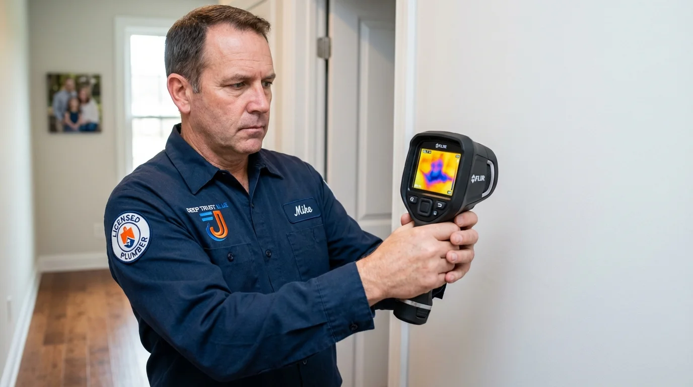 Thermal imaging leak detection by Johns Plumbing LLC in White Cloud